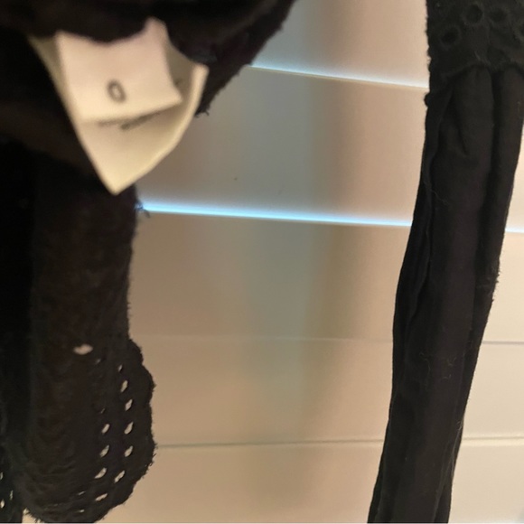 Ulla Johnson Eyelet Ruffled Peplum Top Black Size 0 - Picture 7 of 10